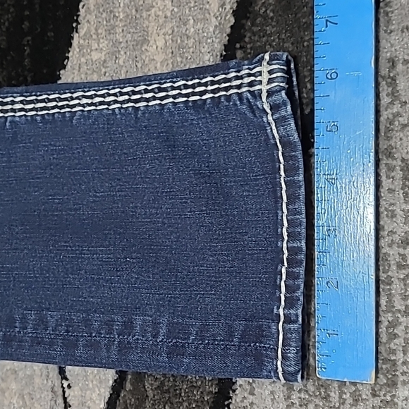 ROCK REVIVAL SHERRY STRAIGHT SEQUINS RHINESTONES DENIM JEAN - Picture 11 of 16